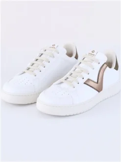 Victoria White / Gold Platino Lace Up Trainer