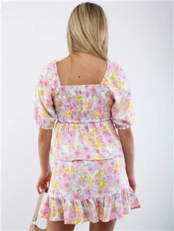 Veromoda Birch / Asta Flower Emma Henna Hw Short Skirt -Cheap Drape Dresses Store 28650 3