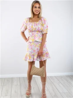 Veromoda Birch / Asta Flower Emma Henna Smock Top -Cheap Drape Dresses Store 28659 2