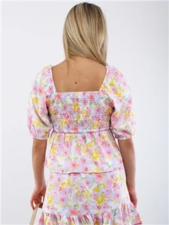 Veromoda Birch / Asta Flower Emma Henna Smock Top -Cheap Drape Dresses Store 28659 3