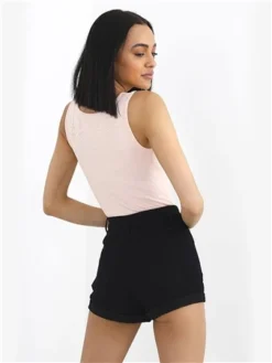 Brave Soul Black High Rise Black Denim Mini Shorts -Cheap Drape Dresses Store 28670 3