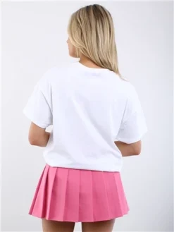 Saint Genies Pink Pleated Skort -Cheap Drape Dresses Store 28678 3