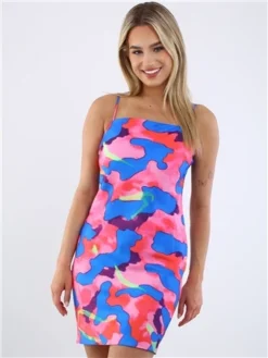 Pieces Sugar Plum Barbie Strap Short Dress