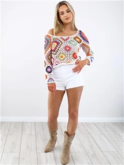 Brave Soul White High Rise Mini Denim Shorts -Cheap Drape Dresses Store 28684 2