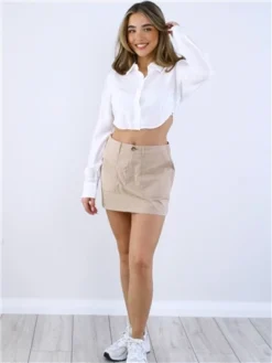 Only Cornstalk Evelyn Short Cargo Skirt -Cheap Drape Dresses Store 28722 2