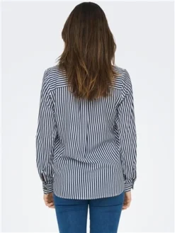 Only Blue / Peacoat Yasmin Standard Fit Shirt -Cheap Drape Dresses Store 28740 3