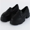 No Doubt Black Faux Leather Slip On Shoe