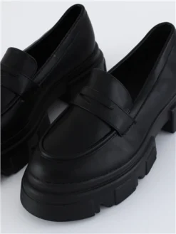 No Doubt Black Faux Leather Slip On Shoe -Cheap Drape Dresses Store 28791 2