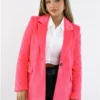 Veromoda Pink / Hot Pink Tatiana Ls Oversize Corduroy Blazer
