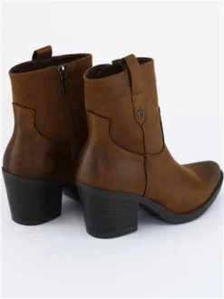 Refresh Brown Faux Suede Cowboy Boot -Cheap Drape Dresses Store 28869 3