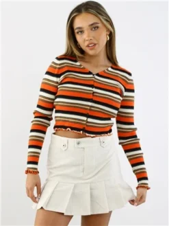 Daisy Street Beige Mini Pleat Skirt In Cord