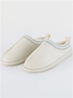 Krush Cream Faux Suede Slipper