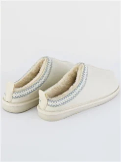 Krush Cream Faux Suede Slipper -Cheap Drape Dresses Store 28925 3