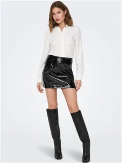 Only White / Cloud Dancer Mette Ls Wrinkle Top -Cheap Drape Dresses Store 28942 2