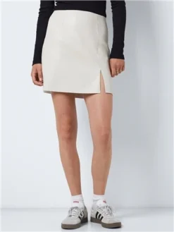 Noisy May Moonbeam Clara Coated High Waisted Skirt -Cheap Drape Dresses Store 28989 2