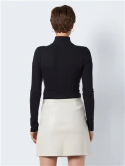 Noisy May Moonbeam Clara Coated High Waisted Skirt -Cheap Drape Dresses Store 28989 3