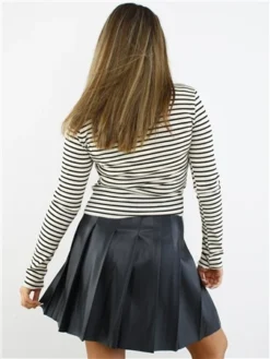 Veromoda Black / Black High Waist Short Skirt -Cheap Drape Dresses Store 29035 3