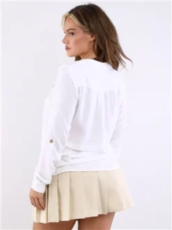 Veromoda Snow White Bumpy Shirt -Cheap Drape Dresses Store 29077 3