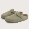 Birkenstock Faded Khaki Boston Suede Leather