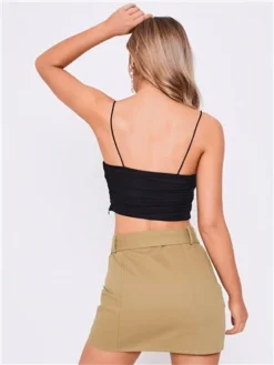 Saint Genies Taupe Sybil Cargo Skirt -Cheap Drape Dresses Store 29221 3