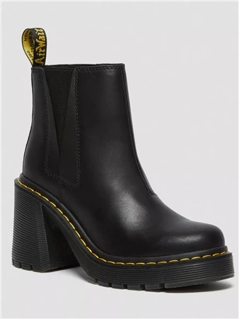 Dr. Martens Dr Martens Black Sendal Spence Leather Flared Heel Chelsea Boots 2 Dr. Martens Dr Martens Black Sendal Spence Leather Flared Heel Chelsea Boots - Image 2