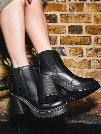 Dr. Martens Dr Martens Black Sendal Spence Leather Flared Heel Chelsea Boots 4 Dr. Martens Dr Martens Black Sendal Spence Leather Flared Heel Chelsea Boots - Image 4