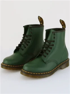 Dr. Martens Dr Martens Green 1460 Smooth Leather Lace Up Boots