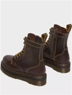 Dr. Martens Dr Martens Dark Brown Jadon Boots Crazy Horse Leather Platforms -Cheap Drape Dresses Store 29233 2