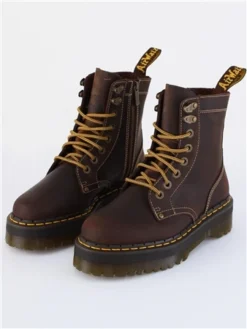 Dr. Martens Dr Martens Dark Brown Jadon Boots Crazy Horse Leather Platforms