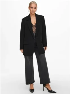 Only Black / Black Lana Berry Long Blazer -Cheap Drape Dresses Store 29282 2