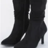 Dv8 Black Faux Suede Heel Ankle Boot