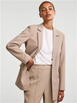 Pieces Silver Mink Bossy Blazer