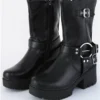 Dv8 Black Chunky Biker Boot