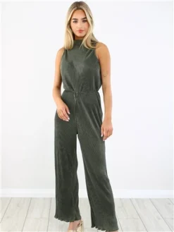 The Frolic Dark Olive Wide Leg Jumpsuit