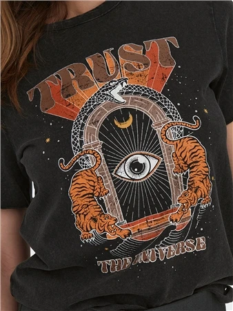 Only Black/Trust Lucy Tee 2 Only Black/Trust Lucy Tee - Image 2