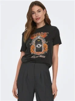 Only Black/Trust Lucy Tee