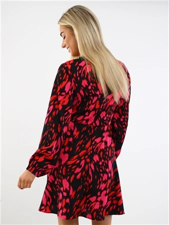 Girl In Mind Pink Tammy Animal Skater Dress 4 Girl In Mind Pink Tammy Animal Skater Dress - Image 4