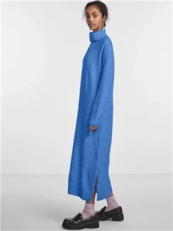 Pieces French Blue Juliana Knitted Dress -Cheap Drape Dresses Store 29407 2