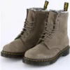 Dr. Martens Dr Martens Nickel Grey Milled 1460 Serena Faux Fur Lined Nubuck Boots