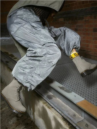 Dr. Martens Dr Martens Nickel Grey Milled 1460 Serena Faux Fur Lined Nubuck Boots 4 Dr. Martens Dr Martens Nickel Grey Milled 1460 Serena Faux Fur Lined Nubuck Boots - Image 4