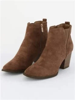 Escape Latte Faux Suede Ankle Boot