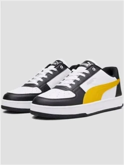 Puma White - Yellow Sizzle - Black - Silver Caven 2.0 Sneakers