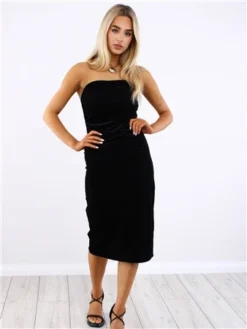 Noisy May Black Alma Fitted Dress -Cheap Drape Dresses Store 29530 2