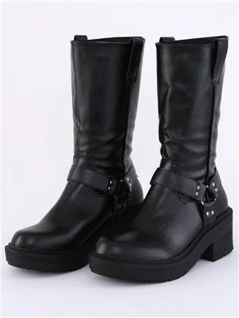 No Doubt Black Chunky Biker Boot 1 No Doubt Black Chunky Biker Boot