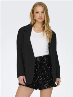 Only Black Confidence Sequins Shorts