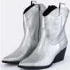 Krush Silver Cowboy Ankle Boot