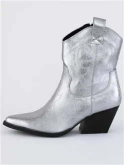 Krush Silver Cowboy Ankle Boot -Cheap Drape Dresses Store 29676 2