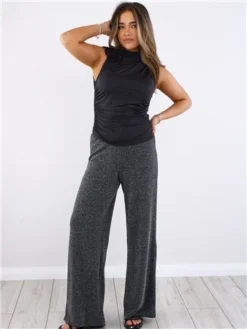 Veromoda Black / Black Frida Sleeveless Rouching Top -Cheap Drape Dresses Store 29708 2