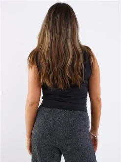 Veromoda Black / Black Frida Sleeveless Rouching Top -Cheap Drape Dresses Store 29708 3